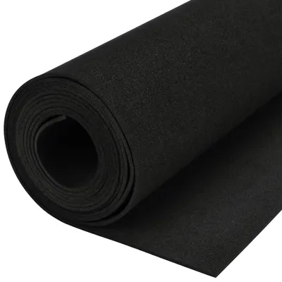 EVA-Schaumstoffplatte, 33 cm × 2 mm × 2 m, schwarz, 1 Stück
