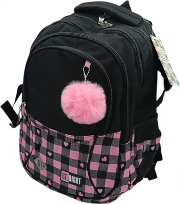 Produktbild von Plecak szkolny 4-komorowy Pink Checkered