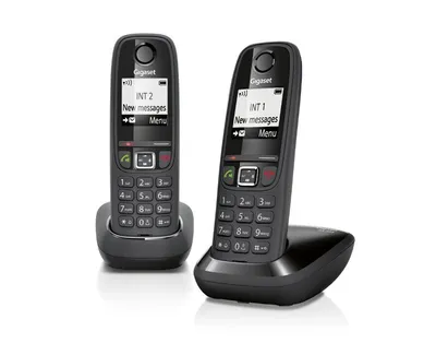 Produktbild von Gigaset AS405 DUO Strahlungsarmes Schnurlostelefon, Rufnummernanzeige, 18h Sprechzeit, 8 Tage Standby, Freisprechfunktion, DECT