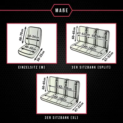 Immagine prodotto di Coprisedili per VW T4 (90-03) 8 posti SET coprisedili auto slipcovers