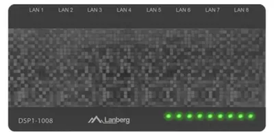 Produktbild von Lanberg DSP1-1008, Unmanaged, Gigabit Ethernet (10/100/1000), Vollduplex