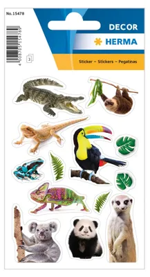 Immagine prodotto di HERMA  15478 HERMA Sticker DECOR "Exotische Tiere", aus Papier