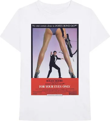 Produktbild von James Bond - "For Your Eyes" T-Shirt für Herren/Damen Uni RO3409 (M) (Weiß)