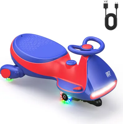 Image de FanttikRide N7 Pro voiture électrique pour enfants, voiture électrique à pédales, type C, rechargeable, 2 vitesses, roues lumineuses, Bluetooth, pour enfant à partir de 3 ans, bleu