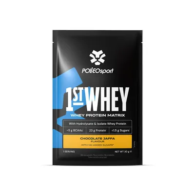 Immagine prodotto di Polleo Sport 1st Whey, 30 g - Cioccolato Jaffa