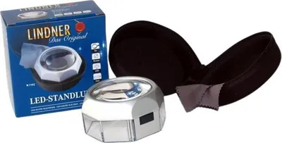 Obrázek produktu pro Velká lupa LINDNER s LED osvětlením. Zvětšení 5x