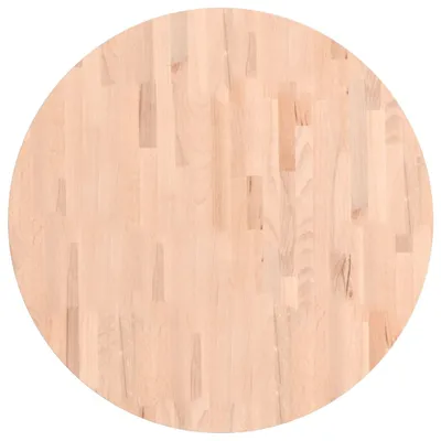 Image de vidaXL Plateau de table Ø80x2,5 cm Rond en bois massif de hêtre