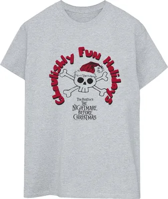 Produktbild von Disney - "The Nightmare Before Christmas Ghoulishly Fun Holidays" T-Shirt für Damen BI41778 (M) (Grau)
