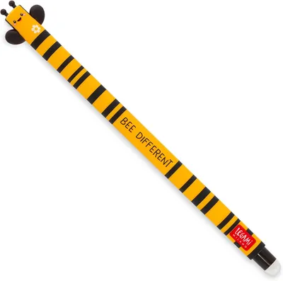 Produktbild von 2er Set LEGAMI Löschbarer Gelschreiber, Biene, thermoempfindliche Tinte, 0,7 mm Spitzendurchmesser, 15 cm Länge, schwarze Tinte (2 Stifte)