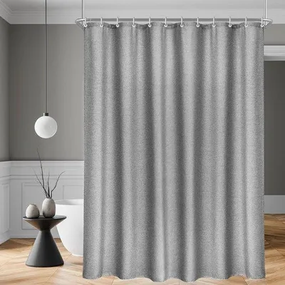 Immagine prodotto di Ibenzoa® tenda da doccia grigia idrorepellente, 180x200 cm, in poliestere, resistente alla muffa, con orlo pesato