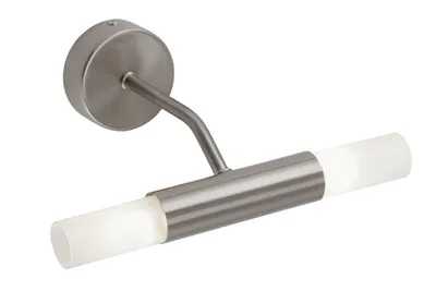 Produktbild von Briloner LED Bad Wandleuchte SPLASH 2-flammig G9 – Spiegellampe Nickel-matt mit Milchglas –