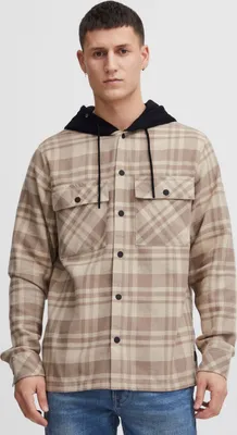 Produktbild von !Solid SDZachary Overshirt Herren Übergangsjacke Jacke Überhemd Hemdjacke Karierte Wollige Optik Brusttaschen Hochwertige Baumwoll-Qualität mit Kapuze