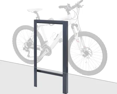 Produktbild von Fahrradbügel MCW-J74 Fahrradständer Anlehnbügel, verzinkter Kohlenstoffstahl Outdoor-pulverbeschichtet 115x60x6cm  anthrazit