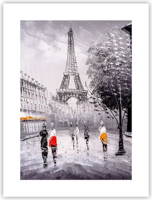Produktbild von Poster - Poster ohne Rahmen - Architektur Paris Eiffle Frankreich - 30x40 cm - Wand Bild - Wanddeko - Wandbilder - Kunstposter - Wandposter - Bilder - Kunstdruck - Wandbild - P2XPA30x40-2961