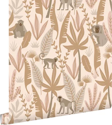 Obrázok produktu pre ESTAhome Tapete Affen Terrakottarosa 50 x 900 cm