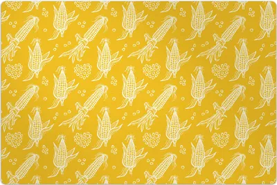 Produktbild von Küchenmatte 120x180 cm Vinylmatte Bodenmatte Dekoration - Gelbes Mais Muster