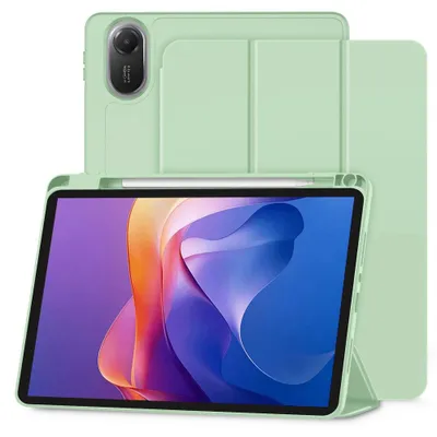 Obrázok produktu pre Techsuit - Flex Trifold puzdro so stojanom a držiakom na ceruzku pre Xiaomi Redmi Pad 2 - matcha zelené
