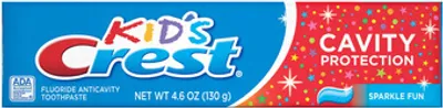 Zdjęcie produktu dla Crest | Pasta do Zębów dla Dzieci, Długotrwała Ochrona, Przeciw Próchnicy, Delikatna, z Brokatem | Kid's Cavity - 130g