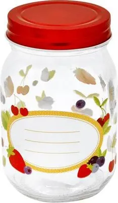 Obrázok produktu pre Poháre zaváracie s viečkom OVOCIE 500ML