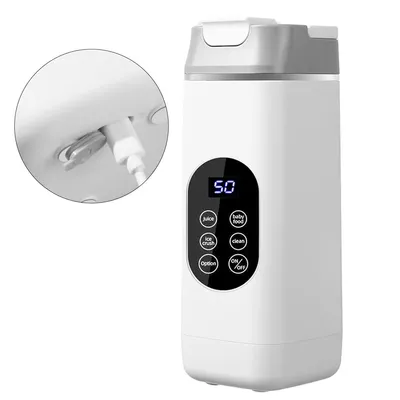 Produktbild von Tragbarer Akku-Standmixer,Smoothie Maker,420ml Mixer mit 12 Edelstahlklingen,Ice-Crusher, Selbstreinigend, USB-C Fast Charge, 4 Geschwindigkeiten