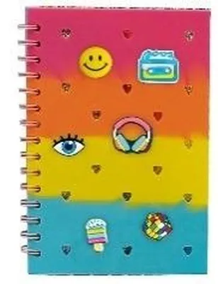 Zdjęcie produktu dla STnux Notatnik A5 z kolorowymi wpinkami, 80 kartek w kratkę