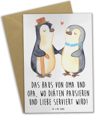 Produktbild von Mr. & Mrs. Panda babykarte Großelternliebe - Weiß - Geschenk, hochzeitskarten, Enkelkinder, Jubiläen, Grußkarten, Grußkarte, Geburtstage, Weisheit, weihnachtskarten, Diät