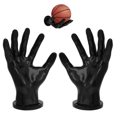Produktbild von 2 Stücke Aufbewahrungsregal für Sportbälle,Ausstellungsständer,Handmodell Stil, kann angezeigt werden,für Volleyball, Fußball, Basketball