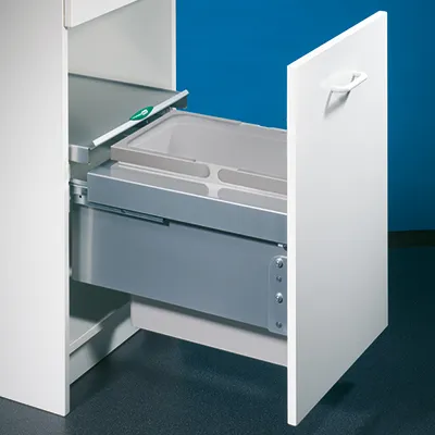 Produktbild von Naber, Cox® Base 1T 400-1. Abfallsammler, hellgrau, Höhe 360 mm - Mülleimer