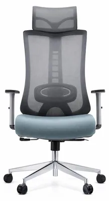 Obrázek produktu pro Ergonomická kancelářská židle s prodyšnou zádovou opěrkou a modrým sedákem