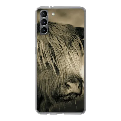 Produktbild von MuchoWow® Handyhülle Schutzhülle Hülle für Samsung Galaxy S21 Plus Schottischer Highlander - Tiere - Haare Silikon Softcase Handy Hülle - Handy-Tasche