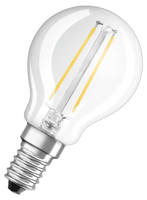 Zdjęcie produktu dla Lampa LED P45 E27 3.4W = 40W 470lm 2700K Ciepła 320° Filament Ściemnialna SUPERSTAR Osram Żarówka