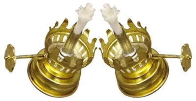 Öllampen-Docht-Set mit 2 Metallreglern, Retro-Design