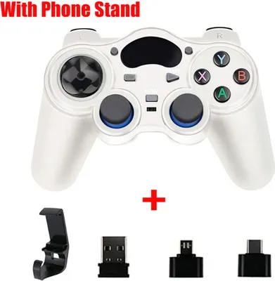 Obrázek produktu pro 2.4G Gamepad Joystick Bezdrátový ovladač pro PS3 Android Smart Phone TV Box Laptop Tablet PC weiß
