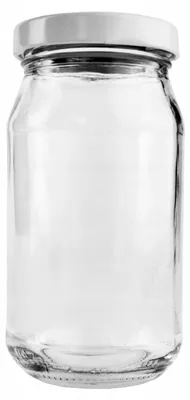 Produktbild von Sezon Glasbehälter 245ml mit weißem Deckel für Marmelade