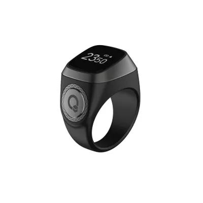 Produktbild von Fingerzähler-Smart-Ring, 20 mm muslimischer digitaler Bluetooth-Mini-Zählerwecker (grau)