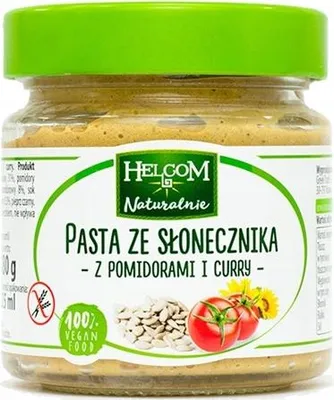 Zdjęcie produktu dla Helcom Pasta Słonecznikowa Pomidory i Curry 180 g