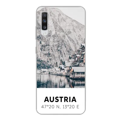 Produktbild von MuchoWow® Handyhülle Schutzhülle Hülle für Samsung Galaxy A70 Österreich - Wasser - Berge - Alpen Silikon Softcase Handy Hülle - Schutzhaube