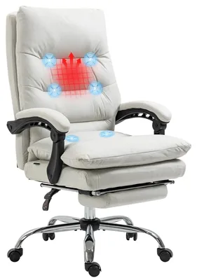 Imagen del producto de Silla de escritorio ergonómica - Silla de masaje - Silla de trabajo - Silla para videojuegos - Silla para trabajar en casa - 6 puntos de masaje