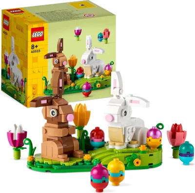 Produktbild von LEGO 40523 Osterhasen-Ausstellungsstück Oster-Spielzeug, ein Oster-Geschenk zum Basteln für Kinder oder als Deko