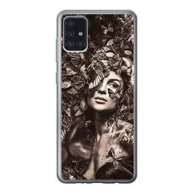 Produktbild von MuchoWow® Handyhülle Schutzhülle Hülle für Samsung Galaxy A52 5G Frau - Tiere - Pflanzen Silikon Softcase Handy Hülle - Umschlag