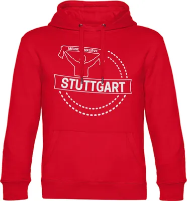 Produktbild von multifanshop Kapuzen Sweatshirt - Stuttgart - Meine Fankurve, rot, Größe XXL