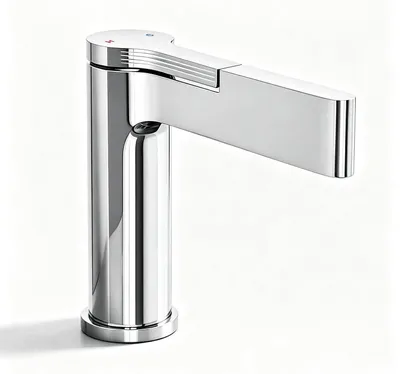 Produktbild von Waschtischarmatur Chrom mit Keramikkartusche und Wassersparfunktion für Badezimmer