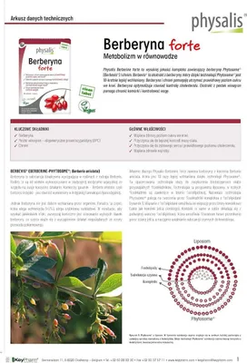 BERBERYNA FORTE 30 TABLETEK - PHYSALIS