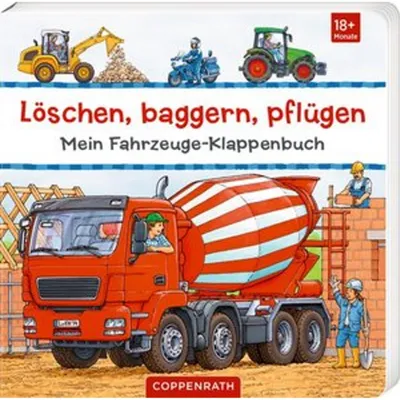 Obrázek produktu pro Löschen, baggern, pflügen: Mein Fahrzeuge-Klappenbuch