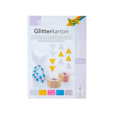 Image de folia 86139 folia Glitterkarton "GROB", 174 x 245 mm, 300 g/qm