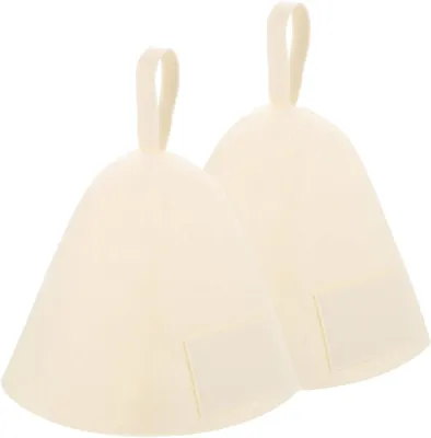 Imagen del producto de Gorra para sauna - Protección para el gorro de baño - Uso en sauna - Material de fieltro suave - Talla universal - Blanco