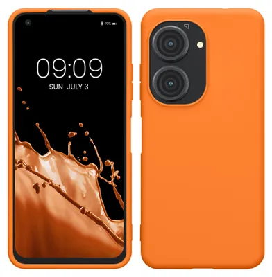 Produktbild von kwmobile Handyhülle für ASUS Zenfone 10 / Zenfone 9 Hülle - TPU Case - Kabelloses Laden - Schutzhülle Cover in Fruity Orange