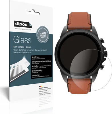 Produktbild von 1x Schutzfolie für Fossil Gen 6 (44 mm) Smartwatch matt - Anti-Shock 9H Folie dipos Glass Kunststoffglas