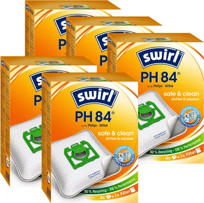 Produktbild von 5 x Swirl PH 84 Plus AirSpace Staubsaugerbeutel Staubbeutel Microvlies