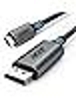 Produktbild von USB C Displayport Kabel (4K@60Hz, 2K@165Hz), Typ C Thunderbolt 3/4 auf DP Kabel mit MST, Freesync. Für iPhone 15/16 Pro Max MacBook iPad Pro Air M2 Mac mini M4 Surface Pro 8 usw. -1m